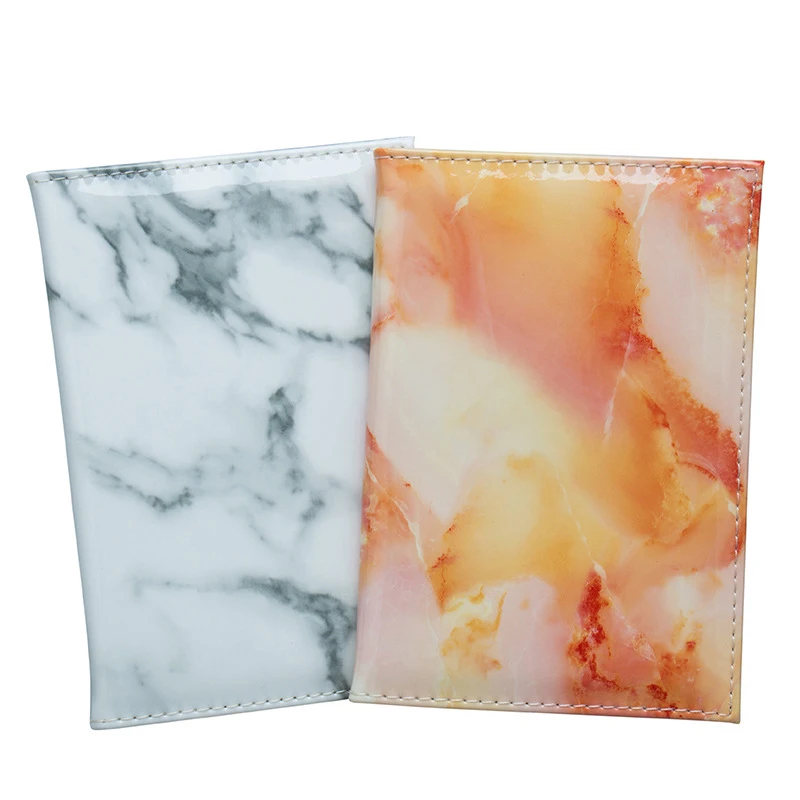 

Fashion Women Men Passport Cover Pu Leather Marble Style Travel ID Credit Card Passport Holder Packet Wallet Purse Bags Pouch, Picture