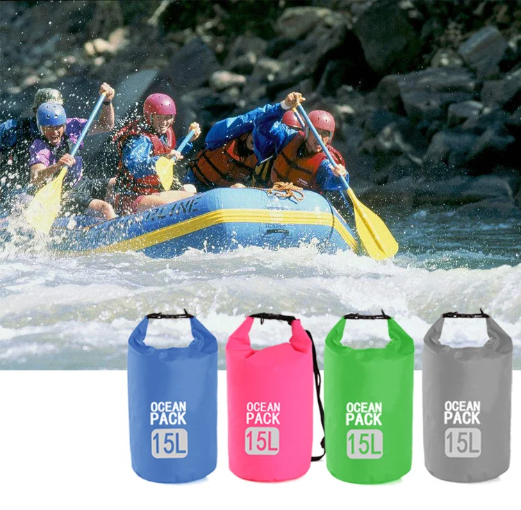 

2021 Wholesale Outdoor Ocean Pack Custom Logo 500D PVC 3L Waterproof bag Floating Boating, Fishing Swimming Waterproof Dry bag