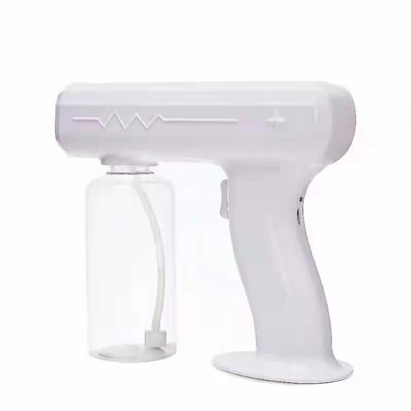 

Household Portable Wireless Sprayer Machine Steam Alcohol Dispenser Touchless Distillation Equipment Disinfection Nano Spray Gun, White