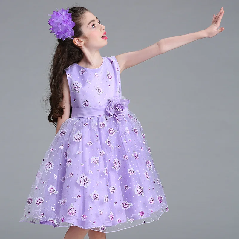 

Girls' dress Princess dress digital printing vest tulle tutu dress children dance performance costume