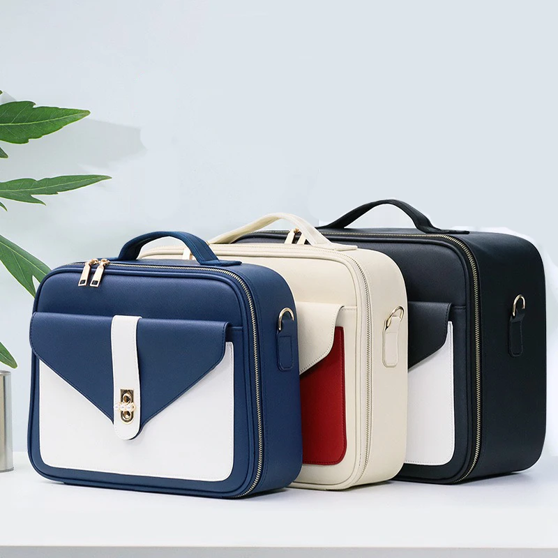 

Makeup Pu Case Puff Cosmetic Purple Cosmetics Vegan Hard Cases For Purse Pink Leather Portable Casette Tape Make Up Travel