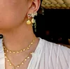 Summer beach fashion jewelry rainbow cz paved sea shell charm earring