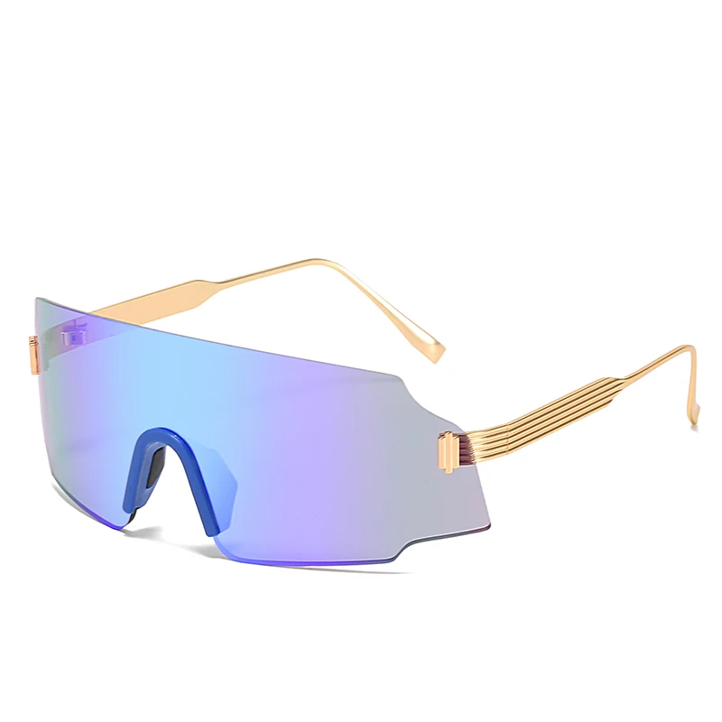 

New Personalized Men And Women Large Frame Outdoor Sports Cycling Wind Sunglasses 2021