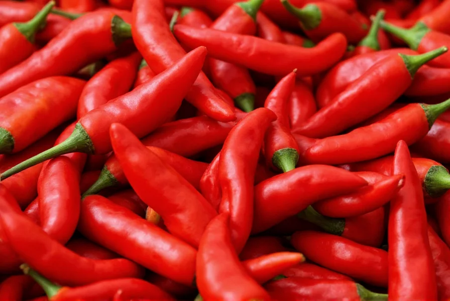 Qualitätsmerkmale von frischen Chilischoten: glatte Schale, grüner Stielansatz, Farbnuancen