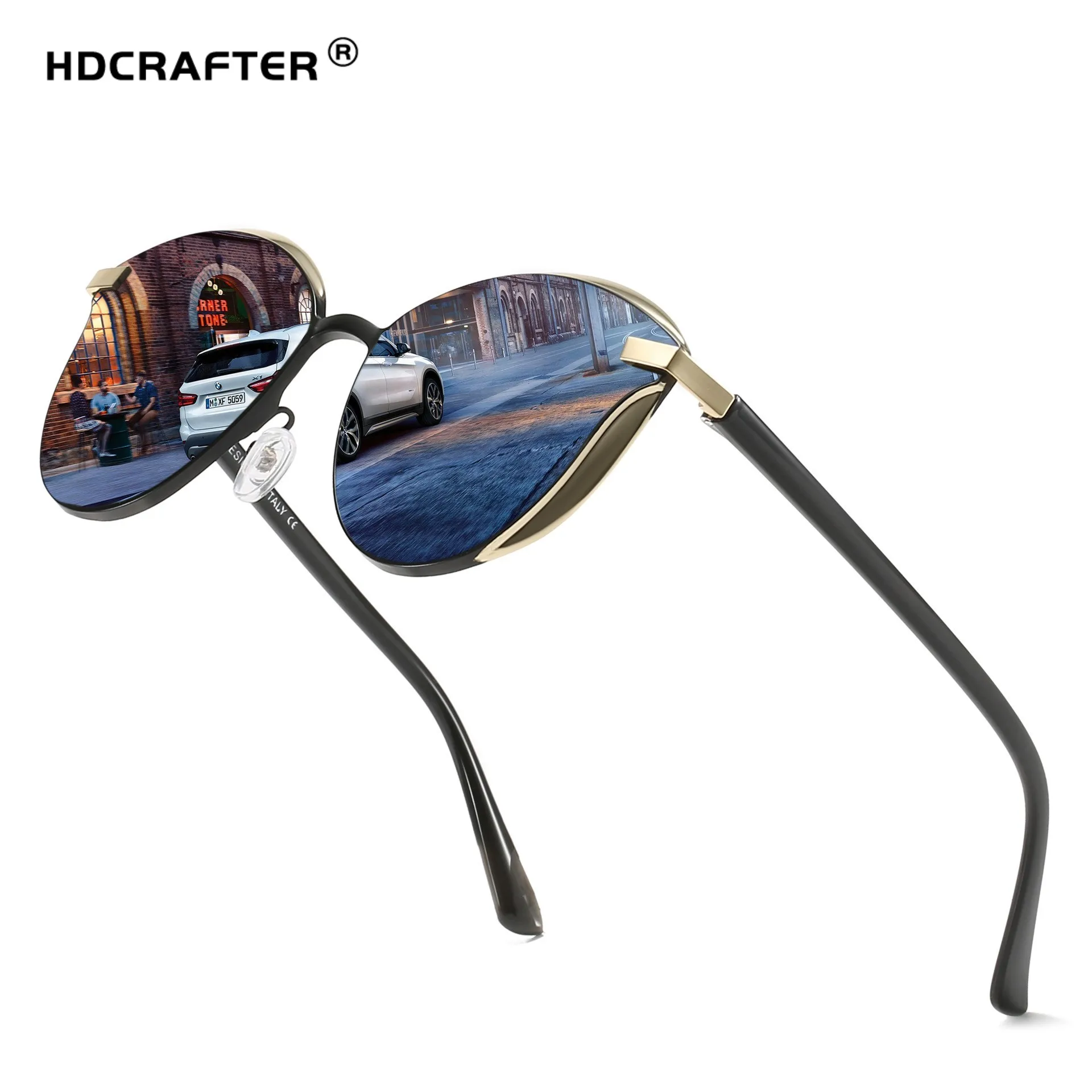 

HDCRAFTER trendy polarized outdoor driving sunglasses for men women uv400 OEM manufacturer custom sun glasses river 2021