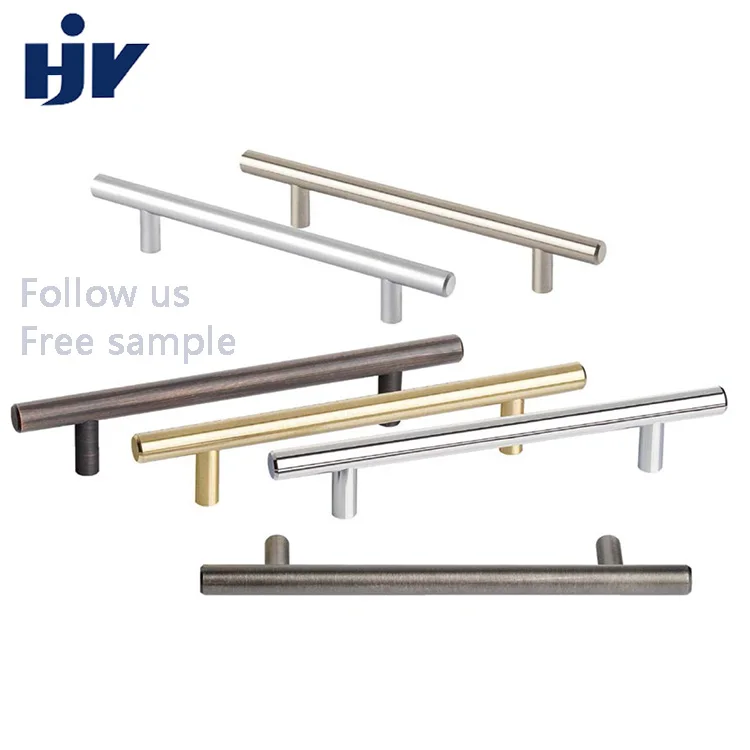 

New Hardware Cheap Solid Steel Decorative Stainless Bedroom Kitchen Furniture Modern T Bar Door Cabinet Drawer Pull Handle