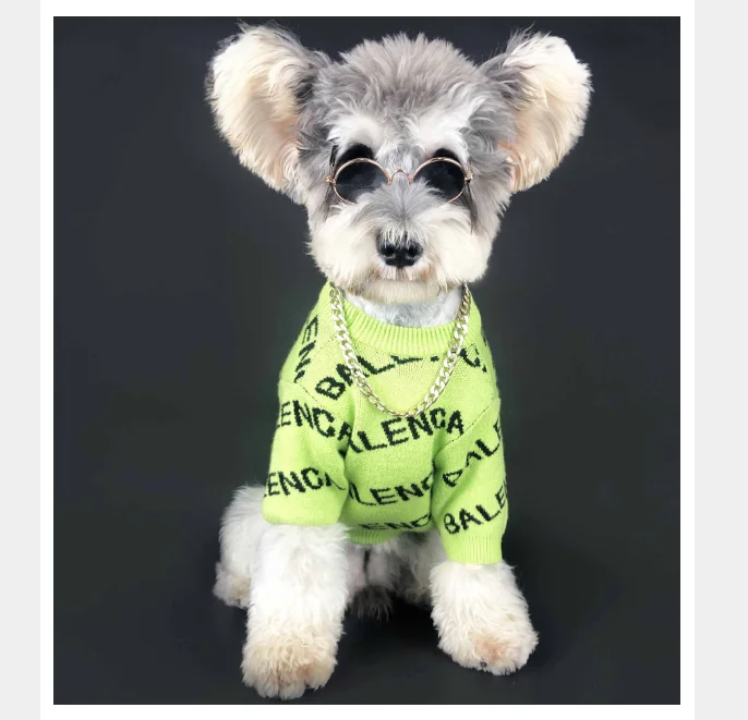

Luxury Spring Dog Sweater Shirt Pet Clothing Dog Clothes