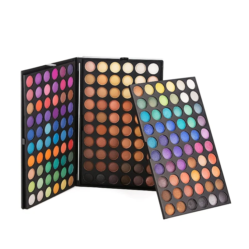 

180 color eye shadow, nude make-up, three color combination of the earth and the dull