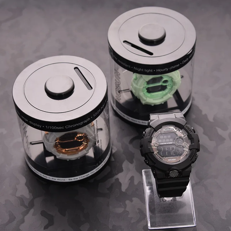 

Packaging gift box for watch,custom luxury plastic watch box, Black
