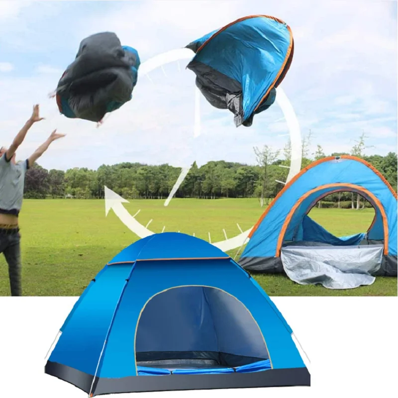 

Wholesale Lightweight Automatic Outdoor Sport Family 3-4 Person House Fast Popup Instant Camp Tent