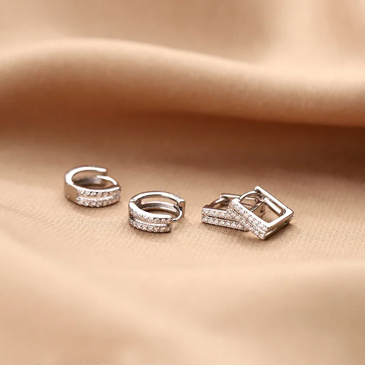 S925 Sterling Silver Earrings Women's Circle Earrings Circle Minor Fashion Earrings 2022 New Tide