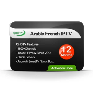 Wholesale IPTV Codes Provider QHDTV IPTV Account Subscription Reseller Panel 12 Months with French Arabic and Europe Channel