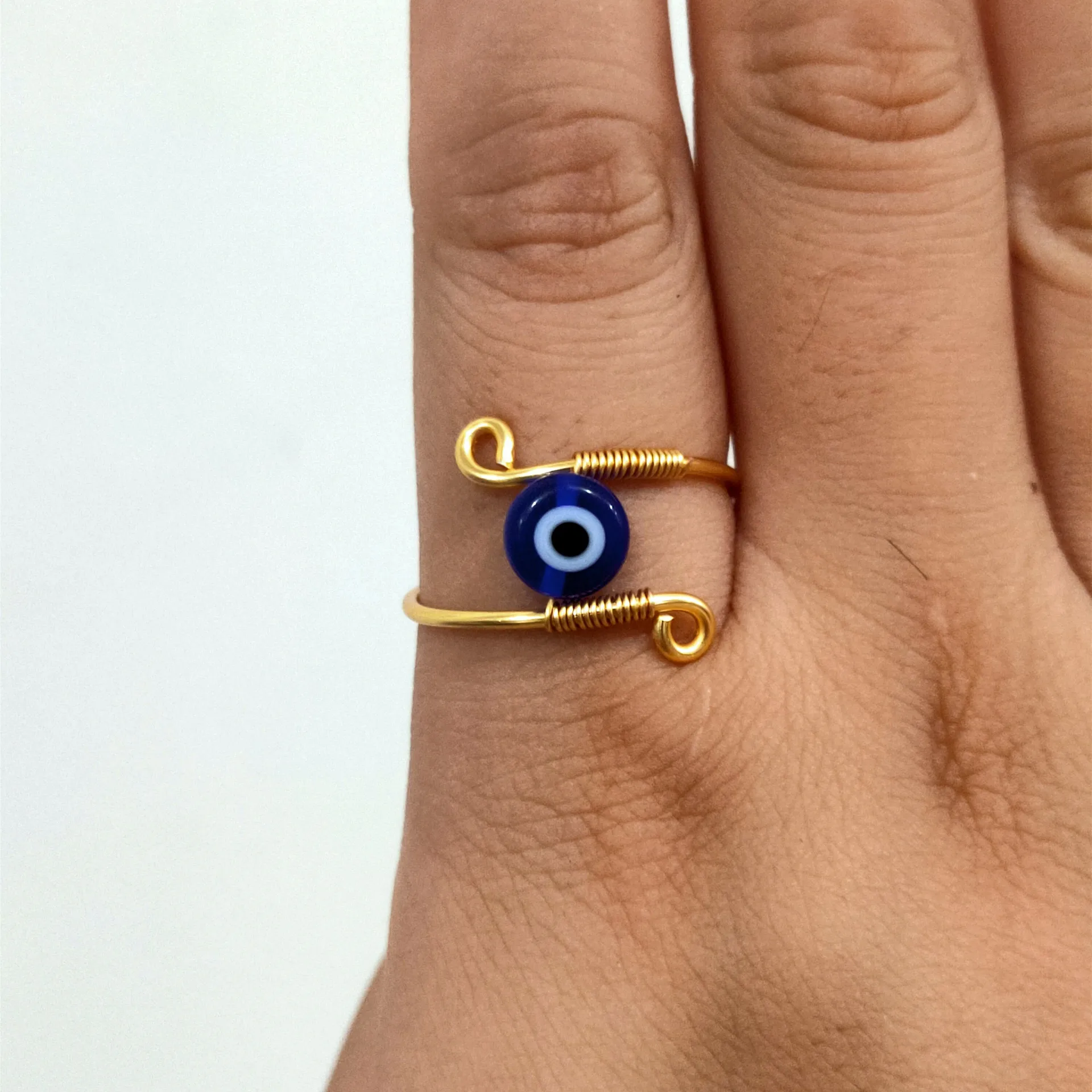 

Mini Cute Blue Eye Rings for Women Girls Fashion Rotation Anti-stress Anxiety Ring Devil's Finger Bague Jewelry