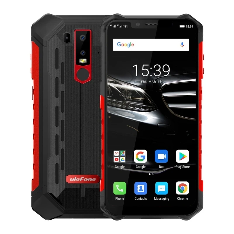 

Global Band Ulefone Armor 6E Waterproof IP68 NFC Rugged Mobile Phone Helio P70 Otca-core 4GB+64GB wireless charge Smartphone