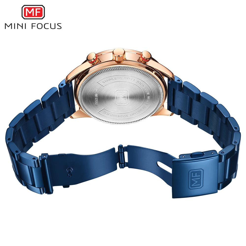 Mini Focus 0283G High Quality Men Quartz Watch Stainless Steel