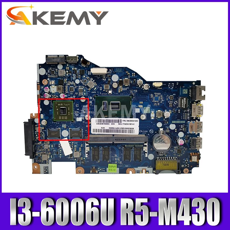 

Akemy LA-D562P Laotop motherboard For Ideapad 110-15ISK original mainboard 4G-RAM I3-6006U CPU R5-M430 GPU