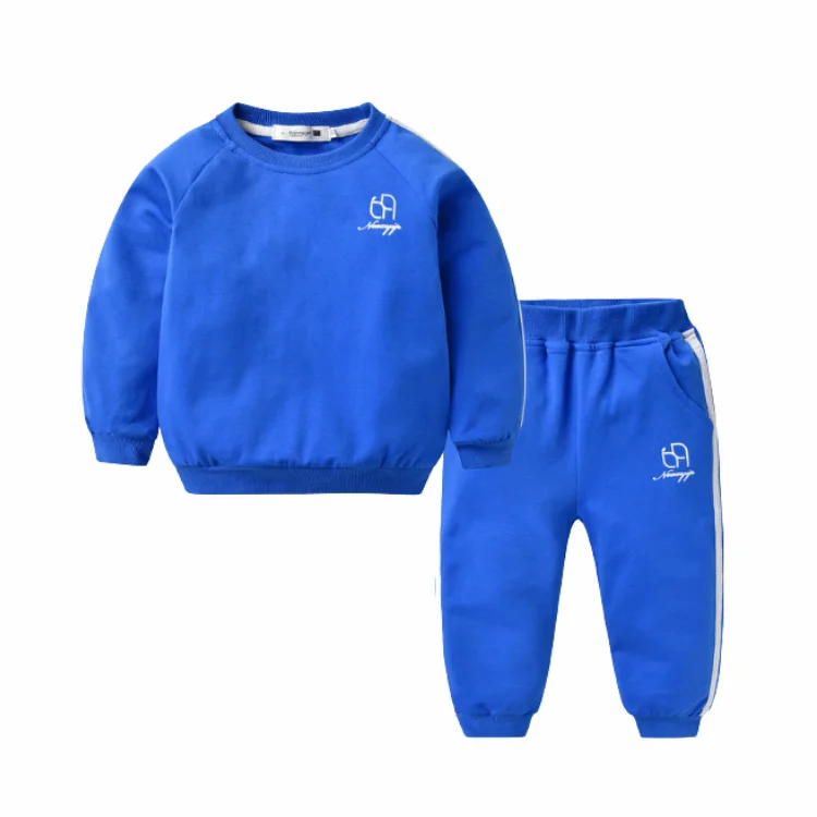 

Wholesale Custom logo Comfortable breathable 4 colors kids clothing set fashion baby boys' clothing sets, Pink/red/blue/grey