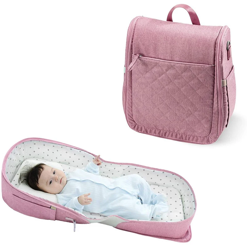 

Portable shoulder crossbody messenger mummy baby sleeping diaper bed bag for mothers