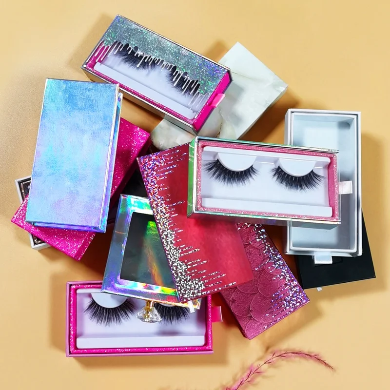 

Full Strip Lashes Long Dramatic Handmade 3D Mink Eyelashes Private Label 25mm Eyelashes
