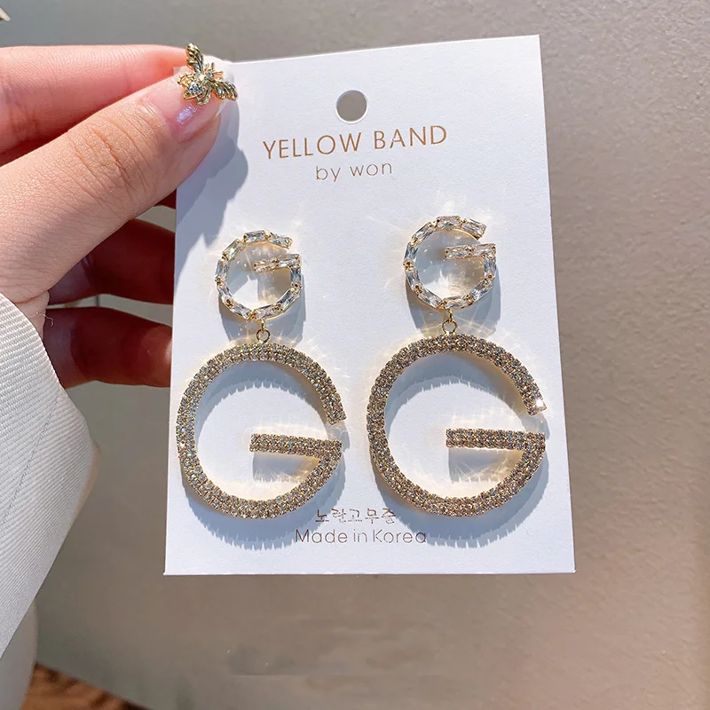 

CC Luxury Letter G Snake Chain Dangle Earrings Daisy Flower Tassel Alphabet Brand Long Thread Earring for Women Fashion Jewelry