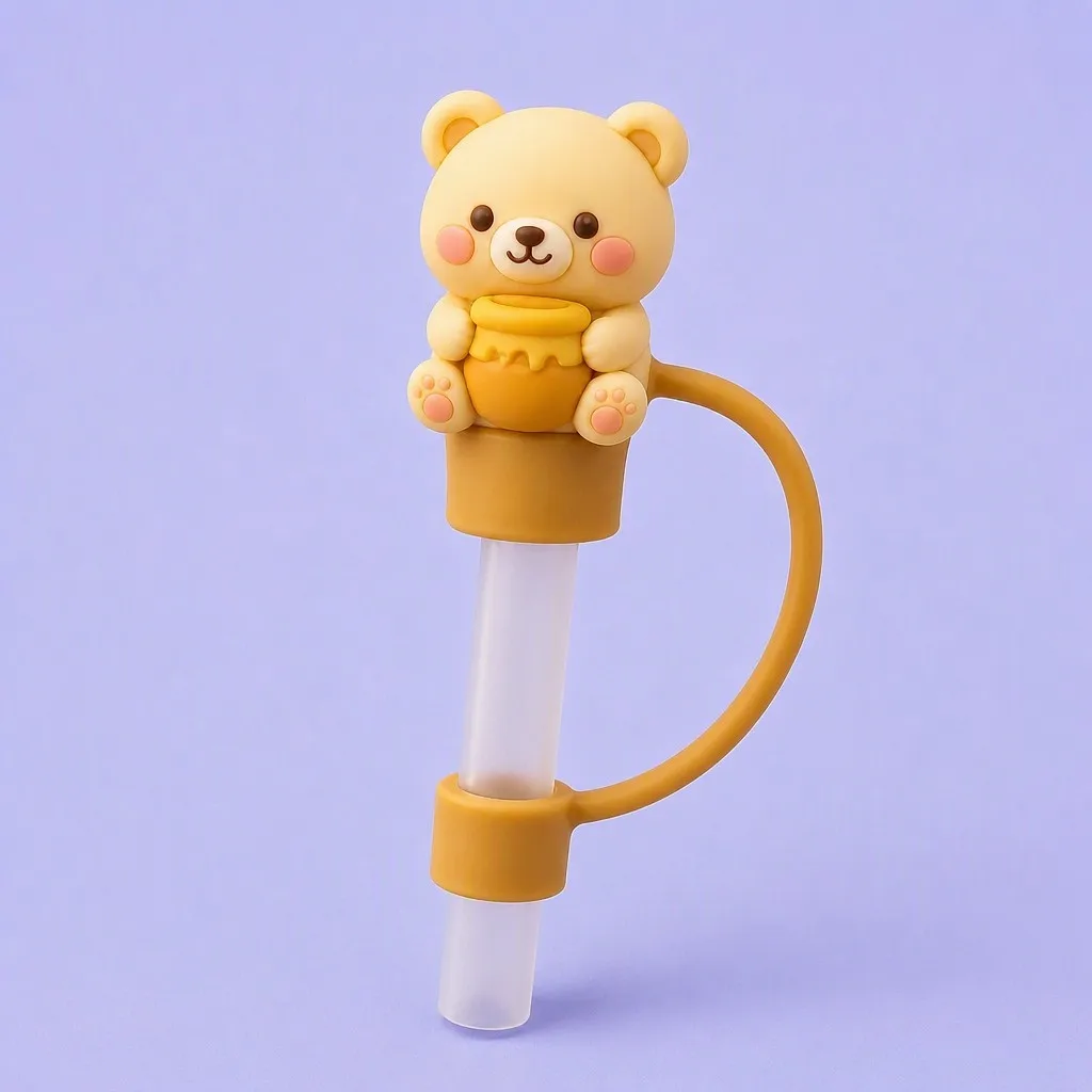 Honey Bear Silicone Straw Topper Overview