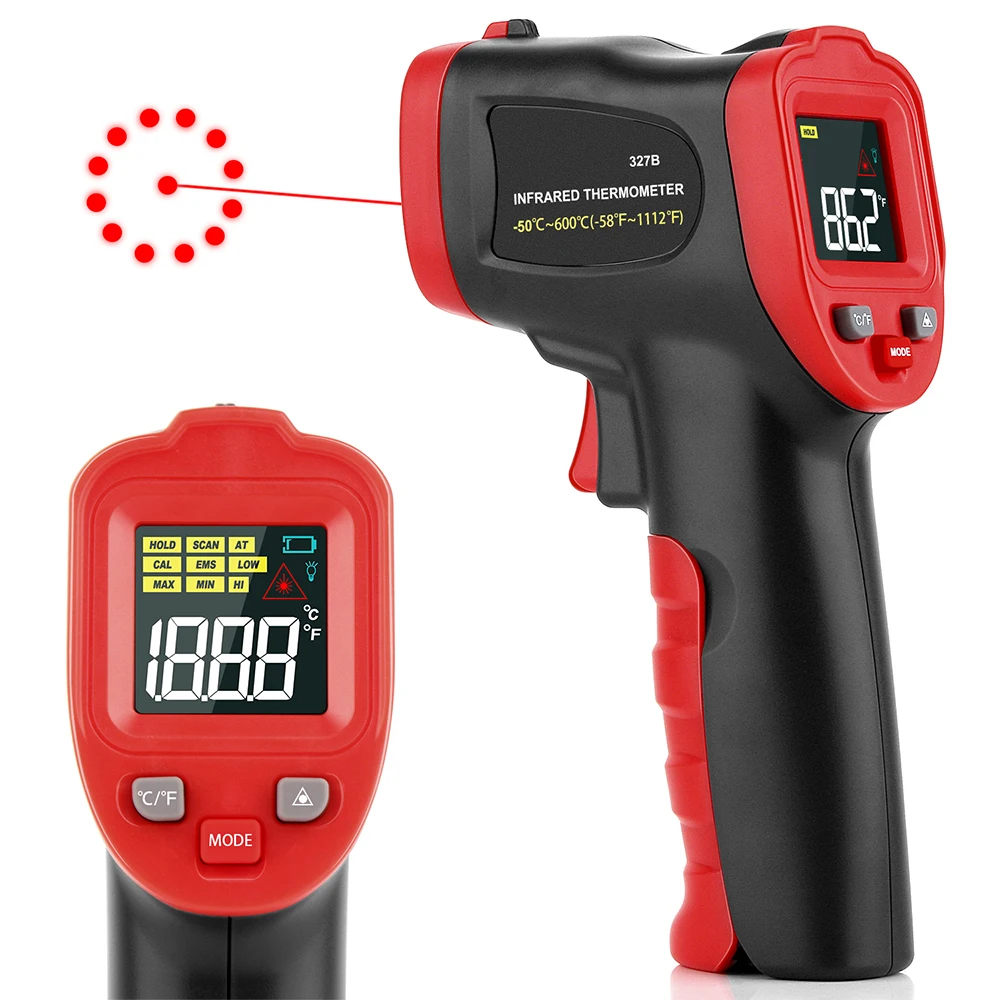 Infra Thermometer Non-contact Temperatures Meter Gun 0-600c Handheld ...