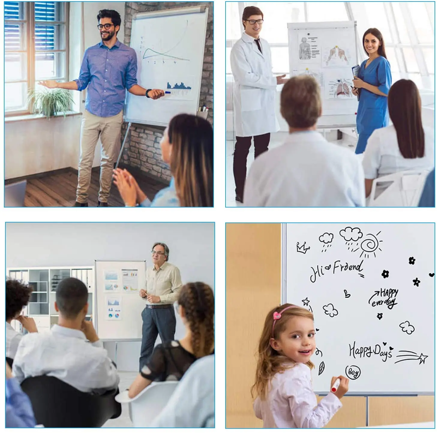 
Office school supplies dry erase magnetic foldable white board flipchart board mobile tripod flip chart stand 