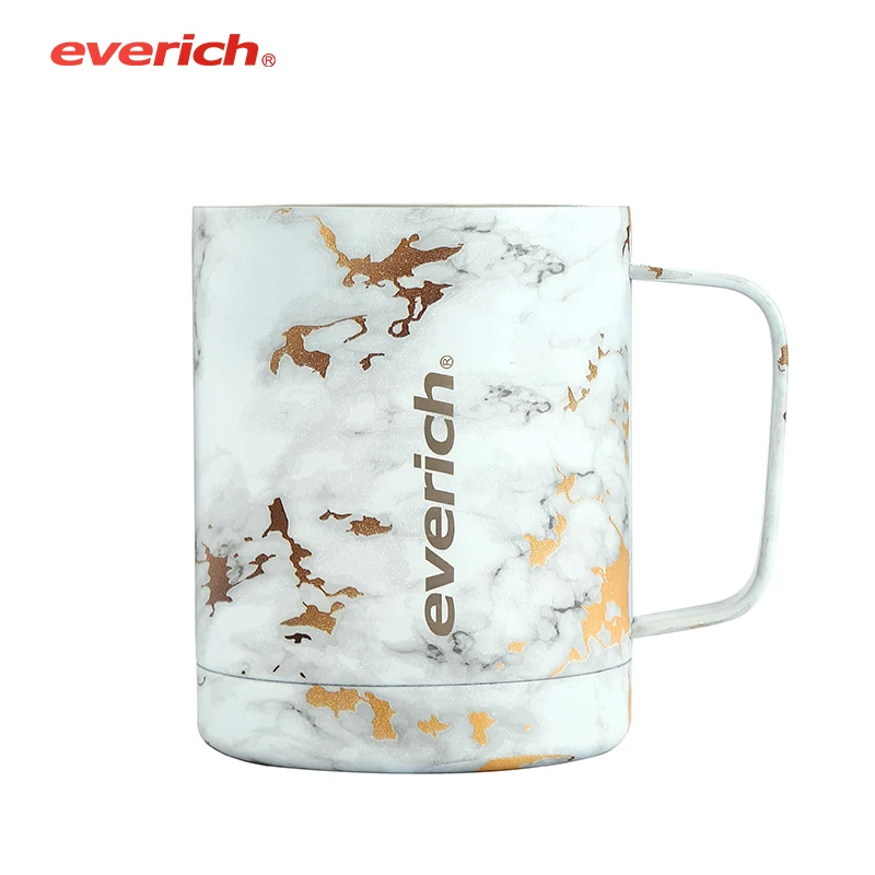 

Logo and color customized 12oz double walled stainless steel picnic office cold water tumblers with lid and handle