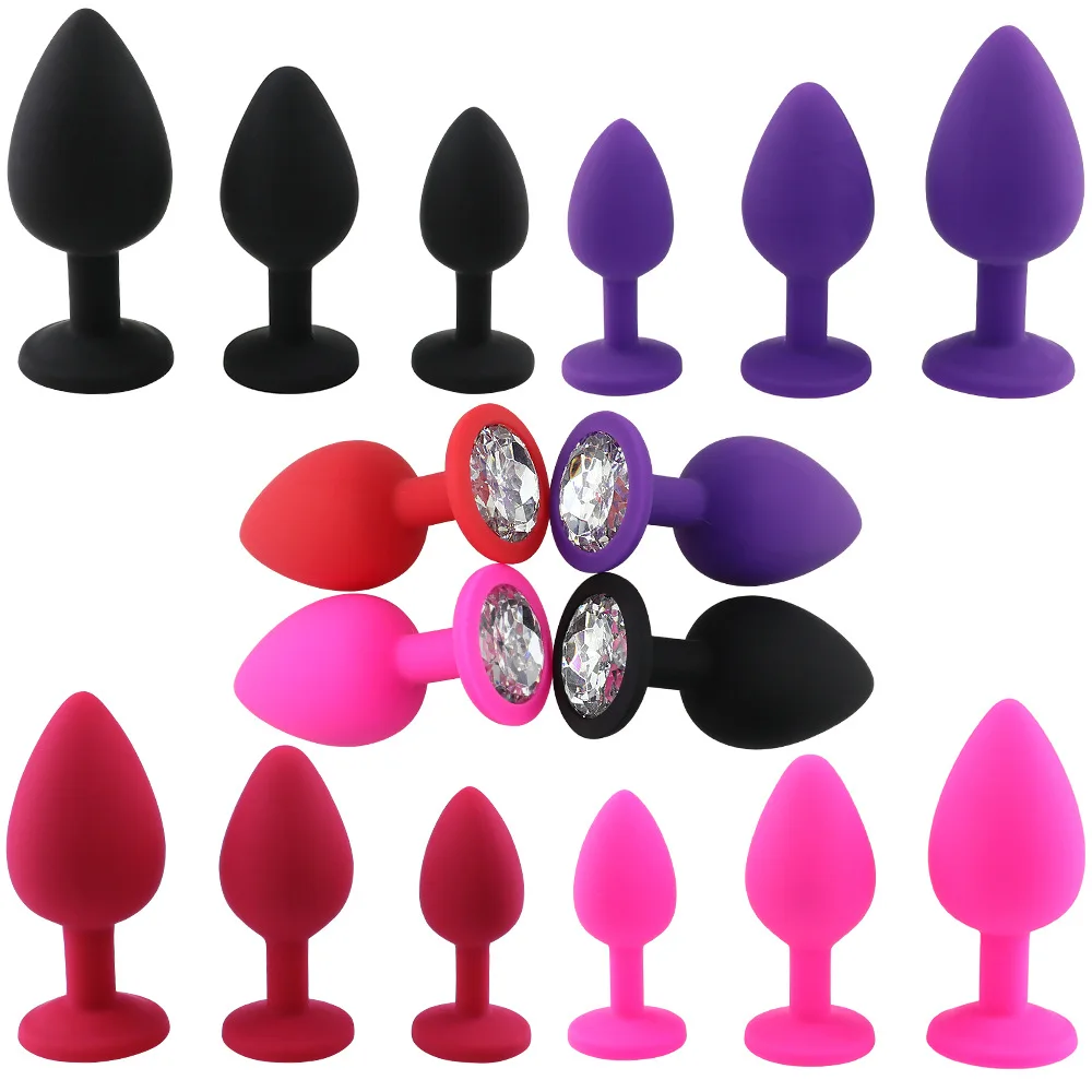 
3 Different Size Sex Adult Toys Unisex Silicone Butt Plug Anal Plug for Men Women Anal Trainer  (62592226083)