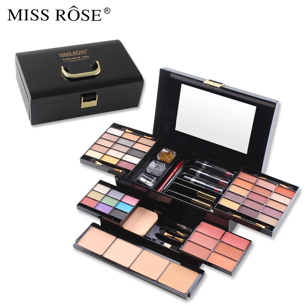 

Makeup Tools Kit Miss Rose Cosmetics 180 Colors Matte Glitter Eyeshadow Palette Powder Eye Makeup Make Up Kit, Colorful