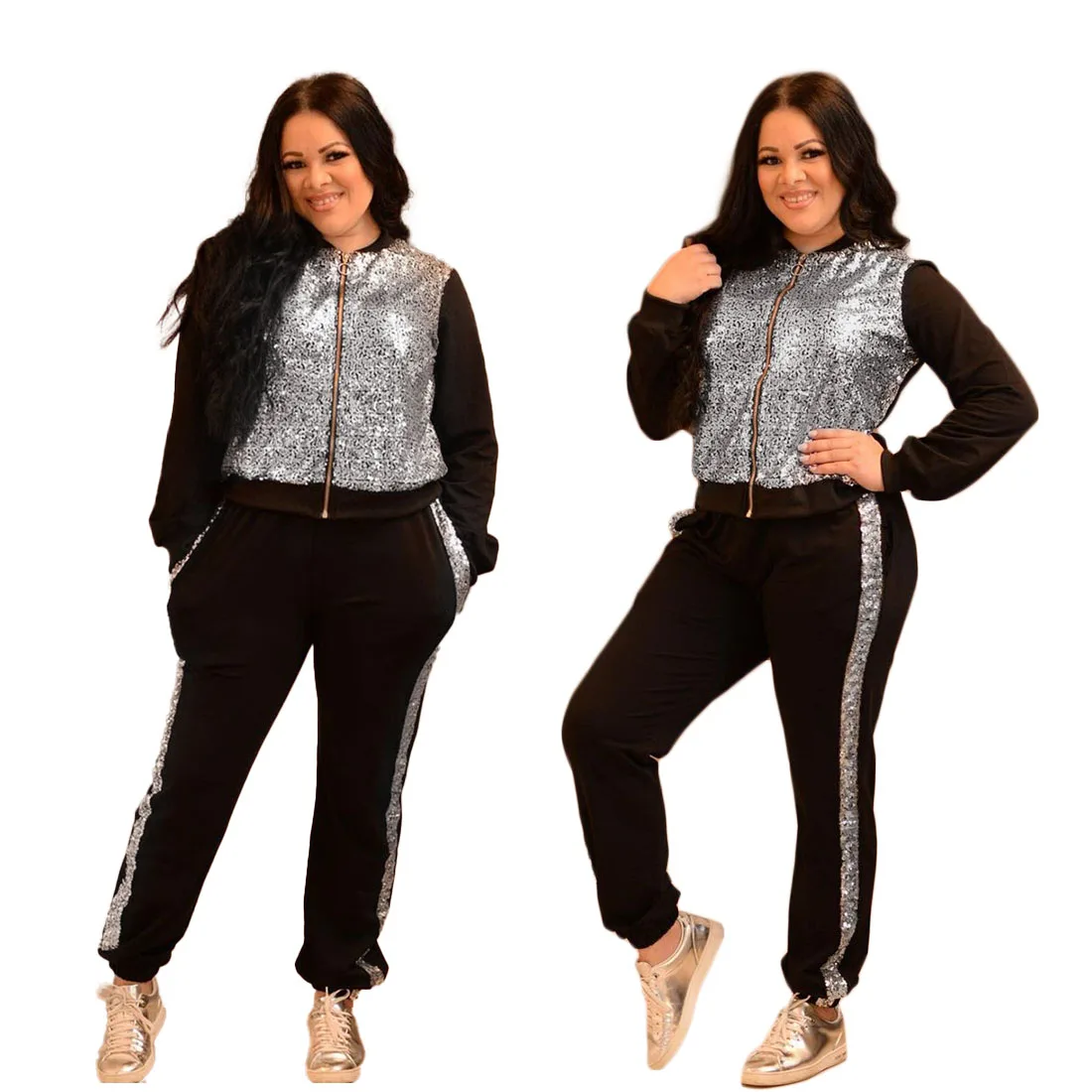

Two Piece Pants Set 2020 New Arrival Sexy Two Piece Set Soild Color Skinny Casual Lady for Women Winter Style Time Club Lead Fit