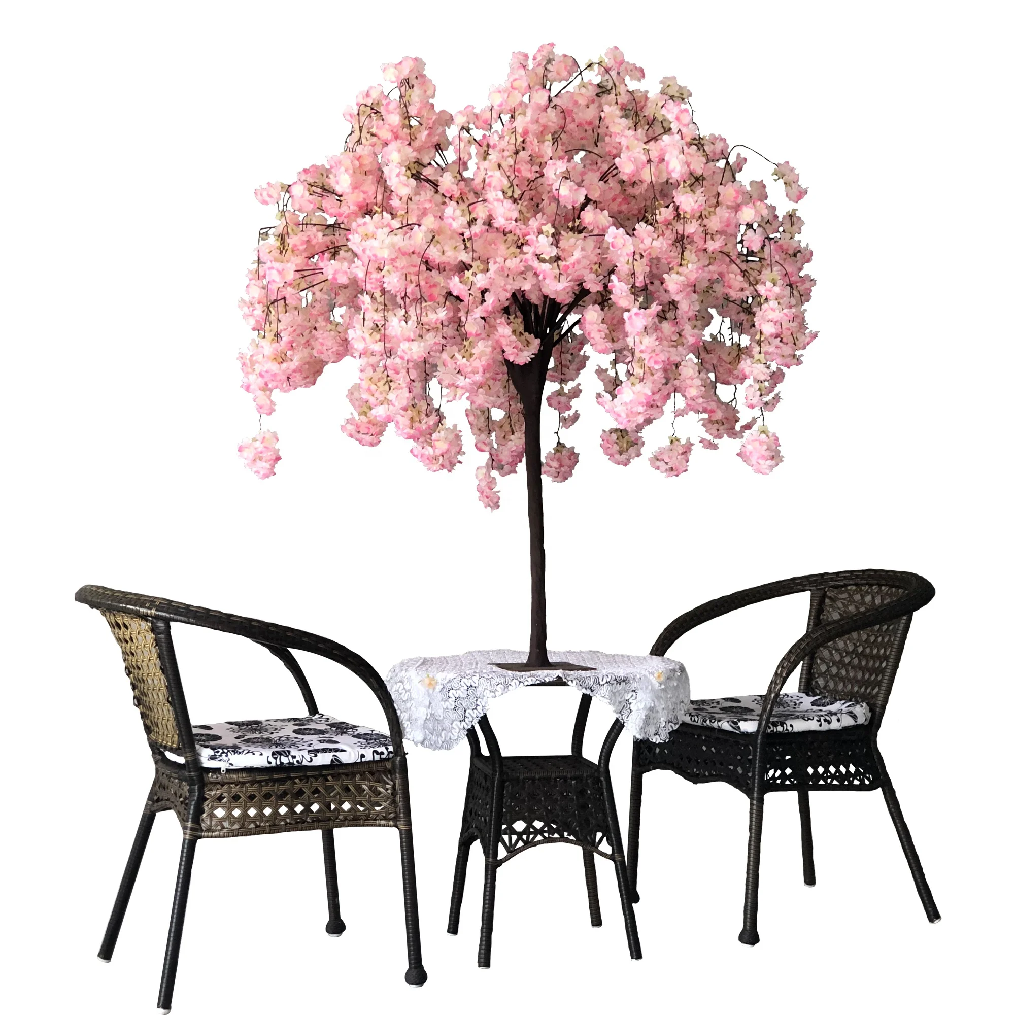 

small japanese white sakura flowers artificial cherry blossom tree for wedding centerpiece decoration cherry blossom, Pink,white, peach,blue