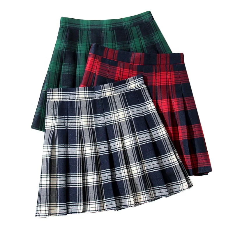 

Hot Sale Women Girls Skirts Pants Inside College Style Plus Size Mini Pleated Skirt