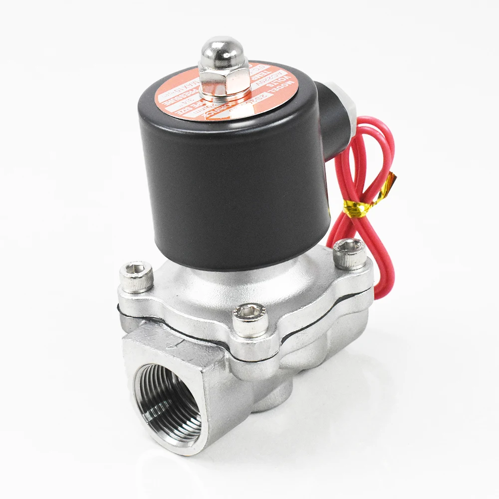 2S200-20 2S250-25 24V 12V 220V 110V SS304 Stainless Steel Automatic Water Electric Solenoid Valve Normally Close Port G1 G3/4