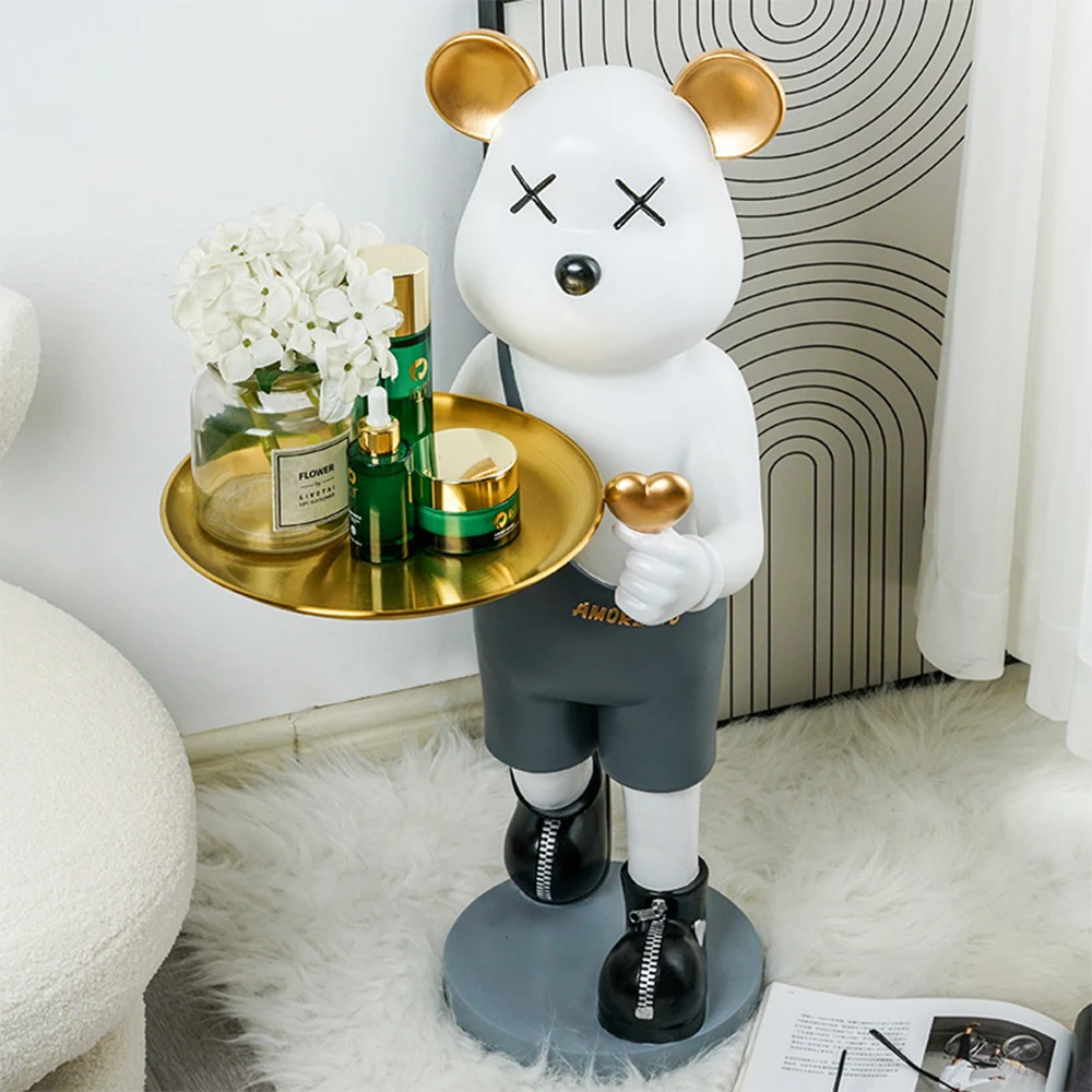 

Tray Home Decoration Resin Sculpture Violent Bear Floor Tray Decoration