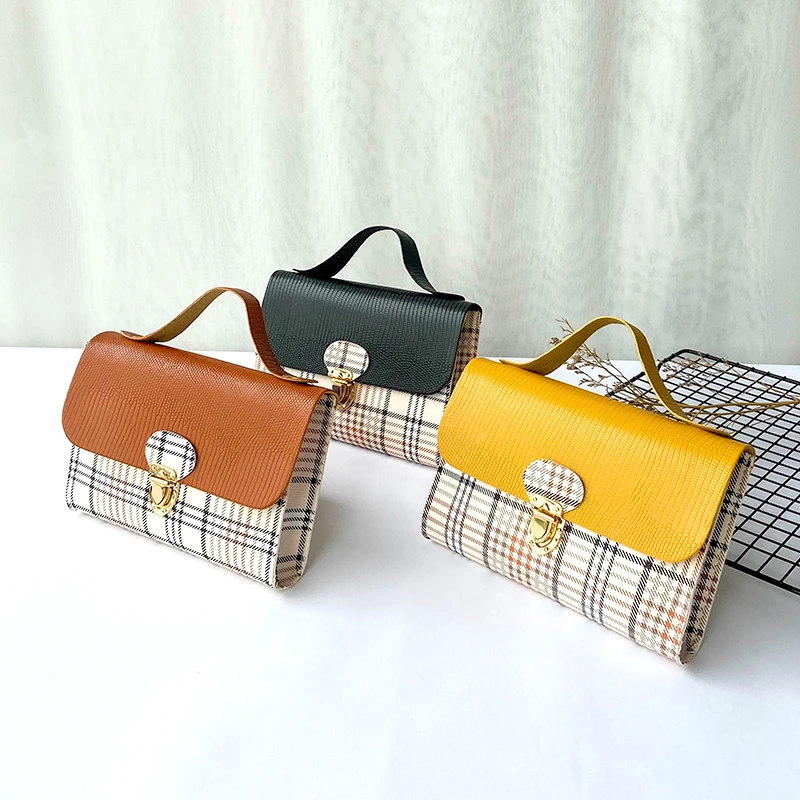 

2021 cheapest pu plaid stripe women mini bag ladies small bag girl fashion shoulder cross body Mobile phone mini hand bags, Customized color