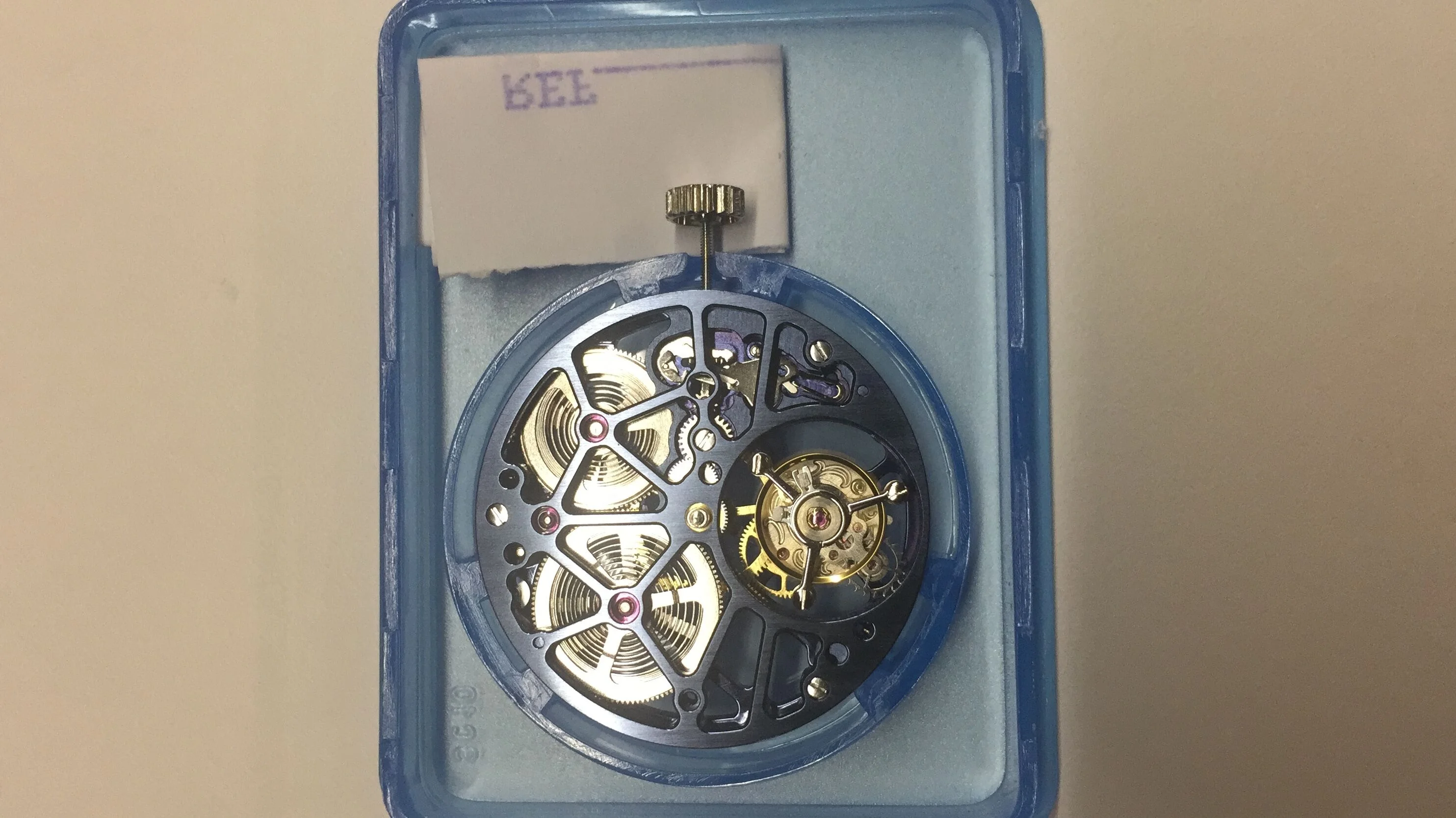 Luxury skeleton tourbillon watches transparent wristwatch sapphire case watch