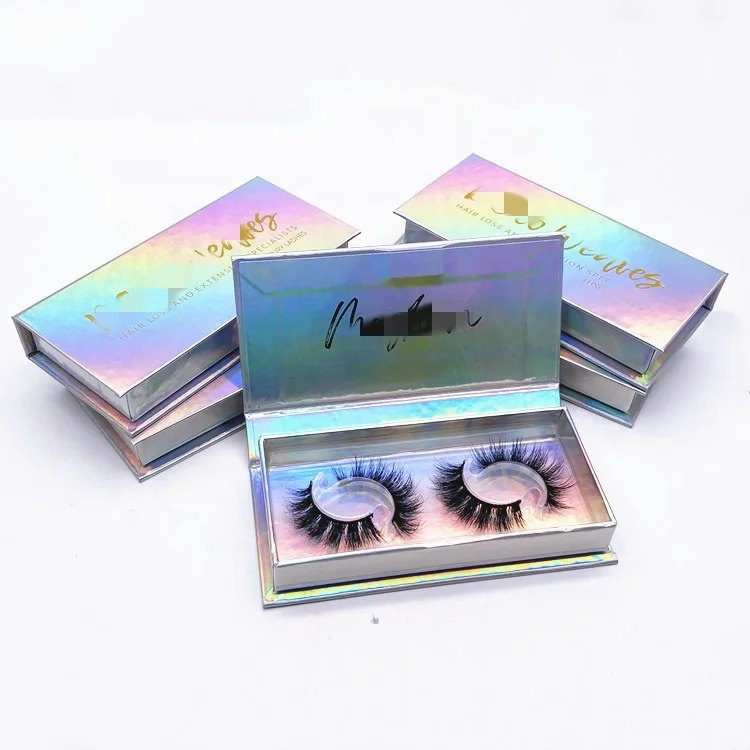

custom your logo fluffy 25MM Handmade lashes dramatic 3D 5D Real Mink Fur False Eyelashes vendor