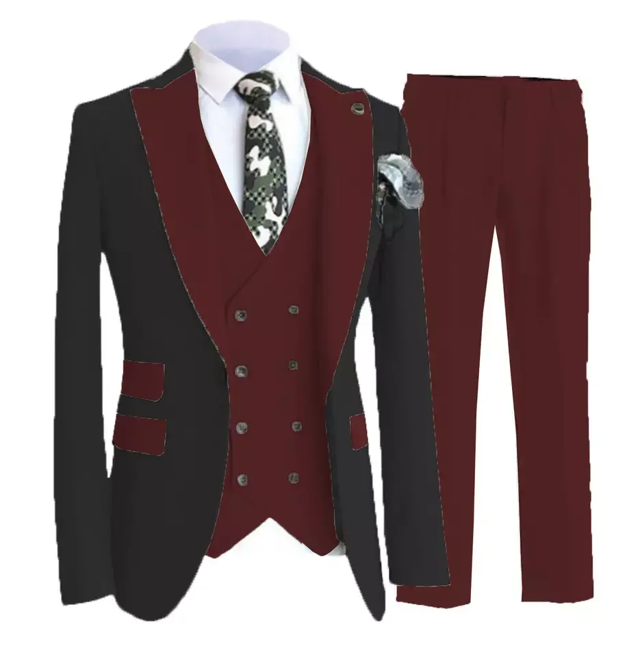 

2022 Custom Business Suits Men Casual Suit Wedding Groom Tuxedos Suits For Men 3 Pieces