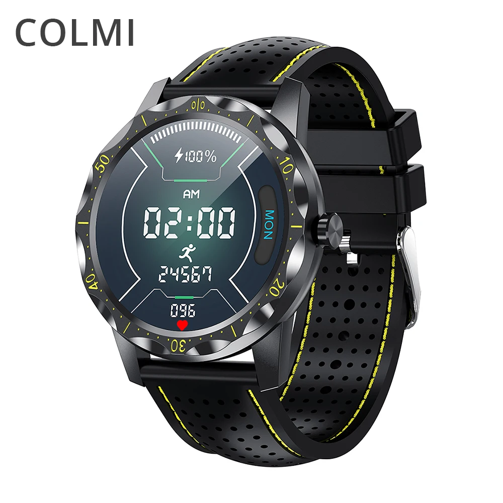 

COLMI SKY1 Plus ip68 Waterproof Round mens wristband sports Steel smart watch femm homm Game branded fitness smartwatch