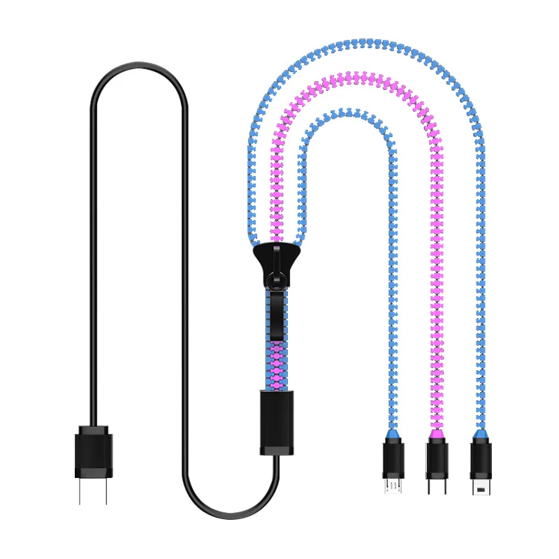 

5v 4 Core For 3mm 3m 2m C Usb-c Fast Charging V8 Cabl Type Charge And Mini Date Data 3 In 1 90 Degree Nylon Micro Usb Cable 6ft, Mix color
