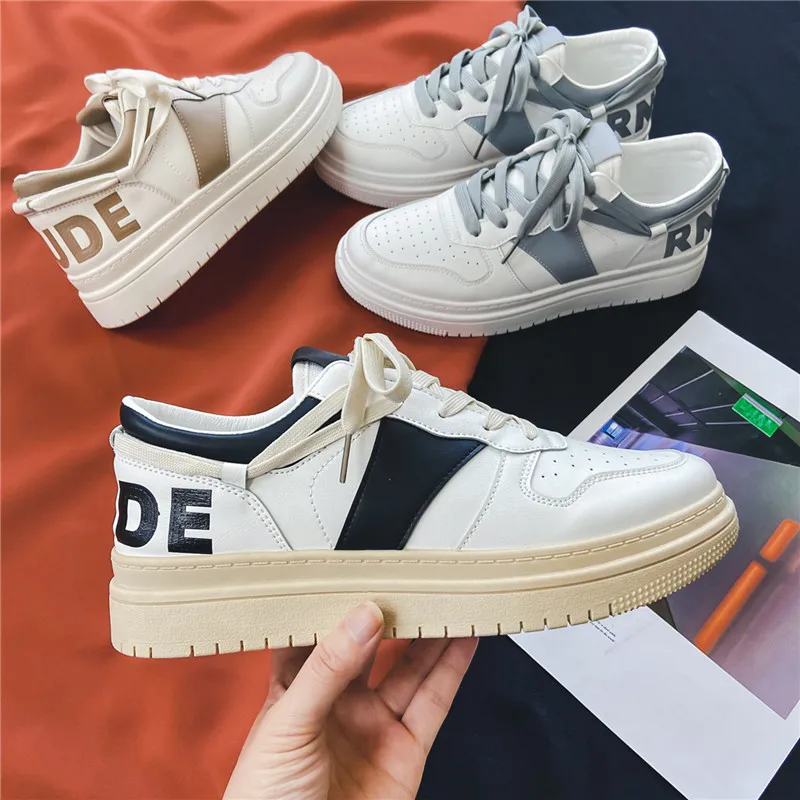 

Shoes logo custom men sneaker 2021 new style hot selling China manufacturer popular height increase men casual shoes, Black/grey/beige