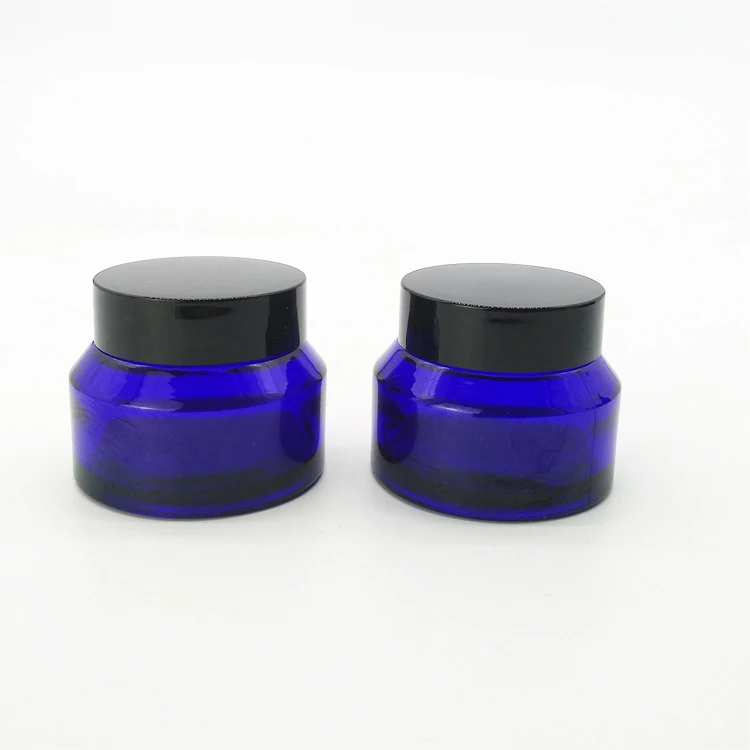 Download Cobalt Blue Glass Cosmetic Jar 50g For Skin Care Cream ...