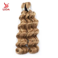 

Lida Synthetic Hair loose deep bulk Crochet Latch Hook braids noweft 18-24 inches hair bulk