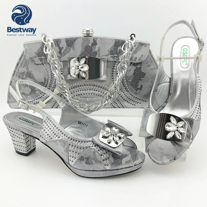 

Bestway Italian designs Shinning shoes 2.7 inches EU size 37-42 women shoes and bag for ladies MG1501