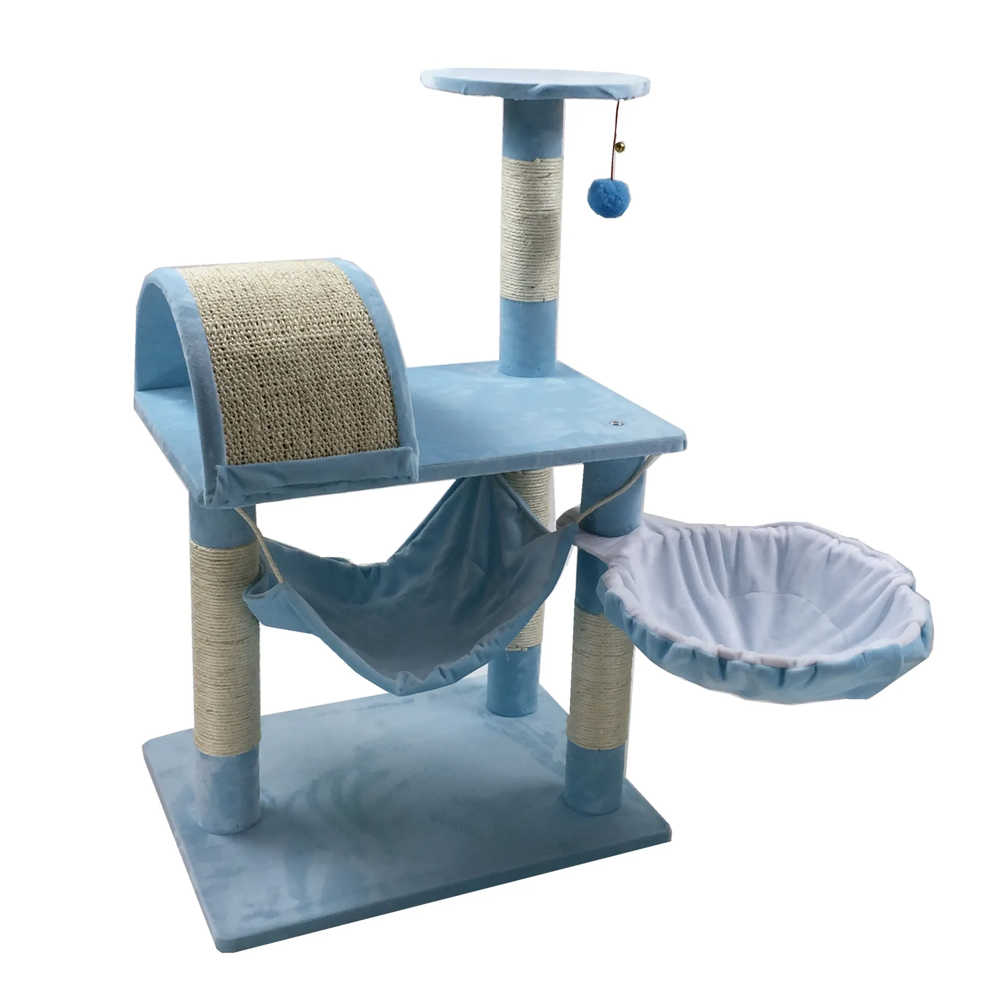 

Wholesale Sisal Castle Modern Large Big Climbing Scratch Pet Scratcher Wood Condo Furniture Tower Cat Tree, Picture