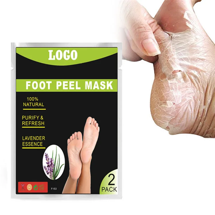 

Private Label natural soft skin foot mask Calluses Dead Skin Callus Remover Lavender exfoliating foot peeling mask