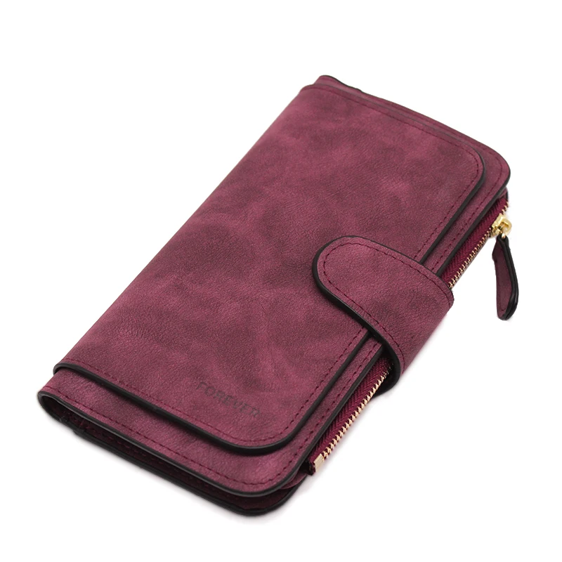 

Brand Leather Wallets High Quality Designer Zipper Long Wallet Women Card Holder Ladies Purse Money Bag Carteira Feminina