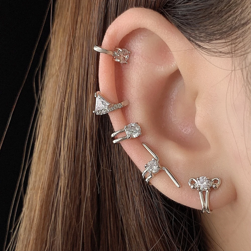 

foxi jewelry earrings cz ear cuff 925