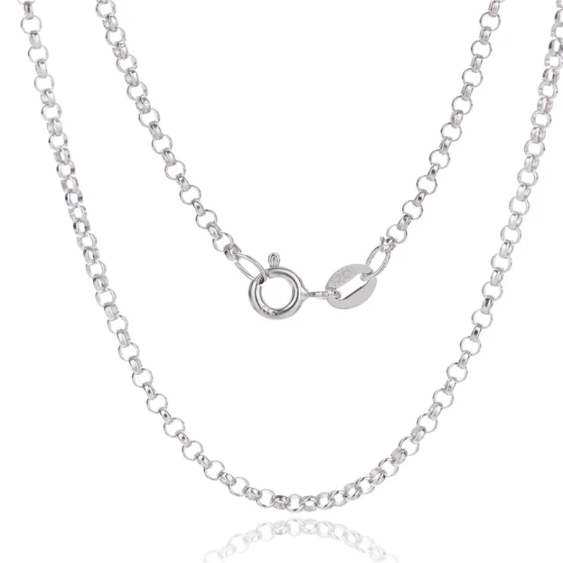 

factory price 925 sterling silver pearl chain 1.5mm 2.0mm 2.5mm 3.0mm O shape link Silver Chain